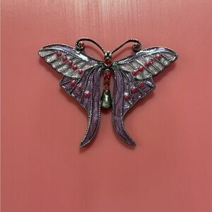 Pocket Purple Worry Butterfly